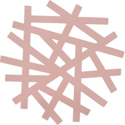 Krumble Pannenonderzetter rond - 20 cm - Silicoon - Roze