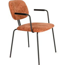 Housecraft Living Bouton Eetkamerstoelen met armleuning Terra - Set van 2