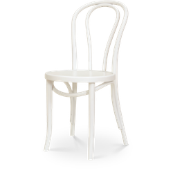 Vienna Thonet No. 18 houten bistrostoel wit