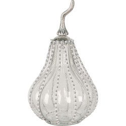 Clayre & Eef Decoratie Pompoen Ø 17x30 cm Transparant Glas