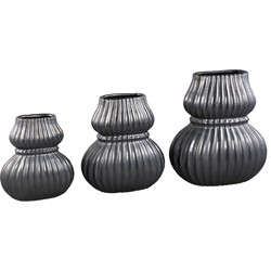 PTMD Vaas Halta - 36x23x40 cm - Keramiek - Zwart