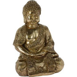 H&S collection Boeddha beeld Gold - goud - 29 x 25 x 42 cm - Beeldjes