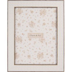 Clayre & Eef Fotolijst 15x20 cm Wit Houtproduct