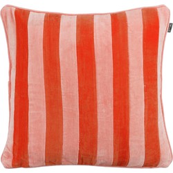 In The Mood Collection Clair Sierkussen - L45 x B45 x H10 cm - Katoenfluweel - Roze, Rood