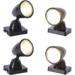 Kerstdorp accessoires LED spot lampen 4 stuks - Kerstdorpen