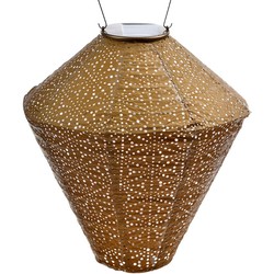 Lumiz Solar Buitenlampion Sashiko Diamond - Solar Tuinverlichting - 28 cm - Goud