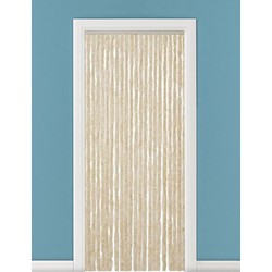 Insectenwerend deurgordijn - kattenstaarten - beige - 90 x 220 cm - Vliegengordijnen