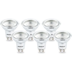 Groenovatie GU10 LED Spot COB Glas 1W Warm Wit 6-Pack