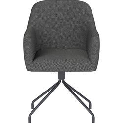 Housecraft Living Otis Eetkamerstoel Draaibaar Metaal Spider Grijs