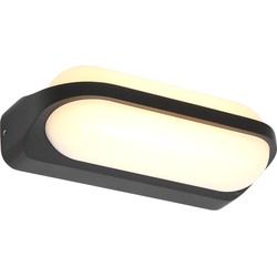 Moderne Buitenlamp - Steinhauer - Glas - Modern - LED - L: 10cm - Voor Buiten - Woonkamer - Eetkamer - Zwart