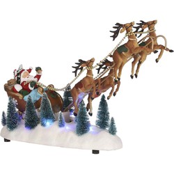 Luville Slee Kerstdorp - 43x13x26 cm - Polyresin