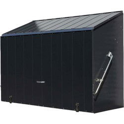 Metalen Fietsenstalling Trimetals Sesam TM13001 - Opbergkast Tuin - Antraciet | 76x185x139 cm