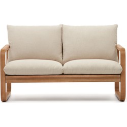 Kave Home - Sacaleta 2-zitsbank in massief eucalyptushout 142 cm