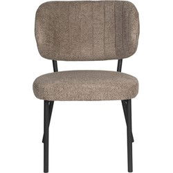 Eetkamerstoel Bruin Stof - Zithoogte 48cm - 64x56x64cm - Set van 2