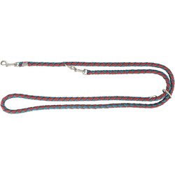 TRIXIE HONDENRIEM CAVO VERSTELBAAR SANGRIA / PETROL 200X1,8 CM