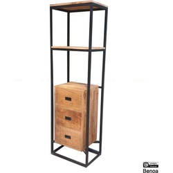 Benoa Len 3 Drawer Bookshelf 60 cm