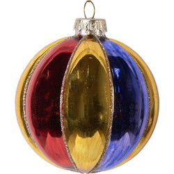 Clayre & Eef Kerstbal Ø 8x8 cm Meerkleurig Glas
