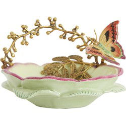 Light&living Schaal 26,5x20x14 cm BUTTERFLY mint+geel+brons