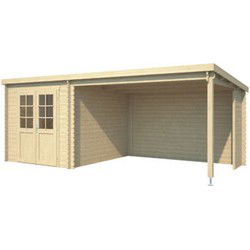 Blokhut met overkapping Sunniva 570x275