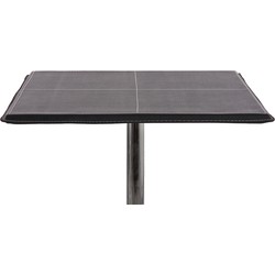 Cosmo Casa  Bartafel Staantafel Bistrotafel Chicago met voetensteun - vierkant 110x63x63cm - Zwart