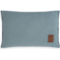 Knit Factory Uni Sierkussen - Stone Green - 60x40 cm - Inclusief kussenvulling