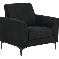 Beliani FENES - Fauteuil-Zwart-Polyester