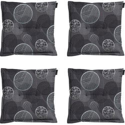 Madison -  Zitkussen Circle grey - Ca. 50x50 cm - Set van 4