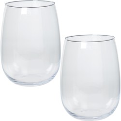 Set van 3x stuks glazen vaas/vazen Julia 10 liter wijd uitlopend 22 x 26 cm - Vazen