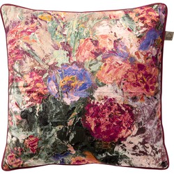 Dutch Decor POSY - Sierkussen 45x45 cm – gestileerde bloemen print – Hawthorn Rose - paars - Dutch Decor