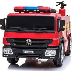 Brandweer Accu Auto, 12 volt elektrische kinderauto met veel accessoires