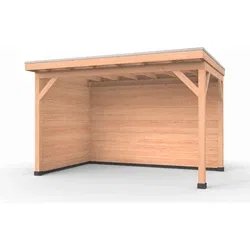 Douglas overkapping 400 x 250, met achterwand en zijwand, Westwood Comfort