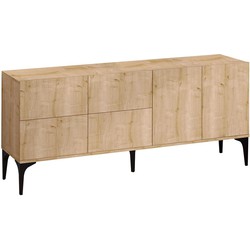 Buffet 6 deuren eiken decor saffier L180 cm - Laika