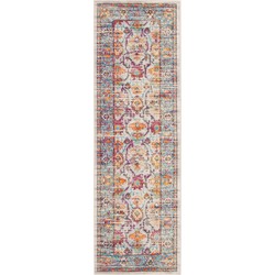 Safavieh Boho Indoor Geweven Vloerkleed, Crystal Collectie, CRS518, in Creme & Teal, 66 X 213 cm