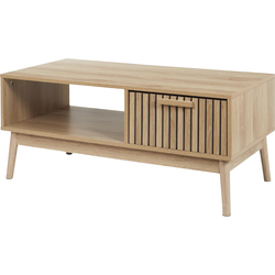 MISOU Klaus Salontafel - Met Lade - Opbergruimte -Koffietafel - Tafel - Hout - Bijzettafel - Woonkamer - Table Basse de Salon -100x50cm