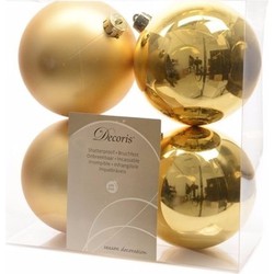 8-delige kerstballen set 10 cm goud - Kerstbal