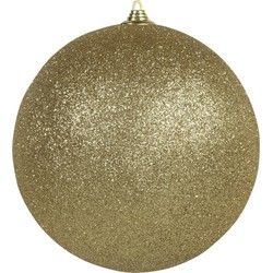 Othmar Decorations Kerstbal - goud - D13,5 cm - kunststof - glitter - Kerstbal