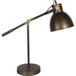 Clayre & Eef Tafellamp  20x62x60 cm  Koperkleurig Ijzer Rechthoek Bureaulamp