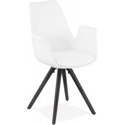 Stoel met armleuningen ZALIK 585x50x82 cm Wit