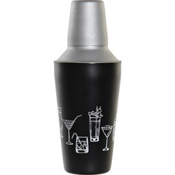 Cocktailshaker zwart 500 ml RVS - Cocktailshakers