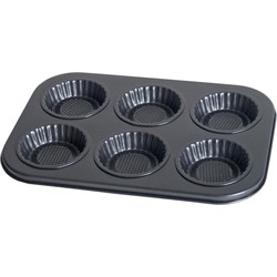 Muffins en cupcakes bakken bakvorm/bakblik 26 x 19 cm - voor 6x stuks - Muffinvormen / cupcakevormen