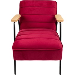 Clayre & Eef Fauteuil met Armleuning  60x69x78 cm Rood Textiel Relax Stoel