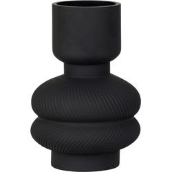 Vase - Vase in black glass Ã˜15x22 cm