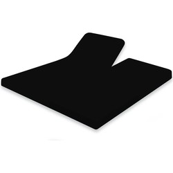Splittopper Hoeslaken Jersey Stretch Briljant - zwart (Zwart, 180x200)