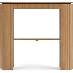 Kave Home - Licia consoletafel met 1 lade in massief mangohout 120 x 90 cm