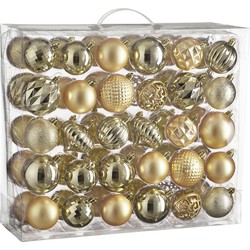 House of Seasons Kerstballen Set - 60 Stuks - Ø7 cm - Onbreekbaar - Champagne