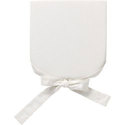 Dutch Decor JAVA - Stoelkussen 40x40 cm - met lint - Snow White - wit - Dutch Decor