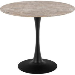 Eettafel Rond Keramiek Bruin - Ø90x75cm - Laurens