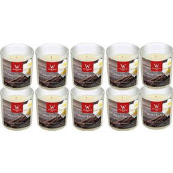 Trend Candles Geurkaars - 10x - in glas - Anti tabac aroma - 8 uren - geurkaarsen