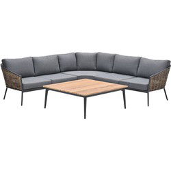 Garden Impressions San Vito loungeset 4-delig - donker grijs