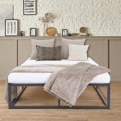 ML-Design metalen bed antraciet, 120x200 cm, gemaakt van gepoedercoat stalen frame